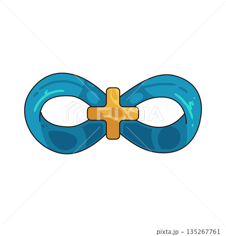 illustration of infinity with plus sign 135267761