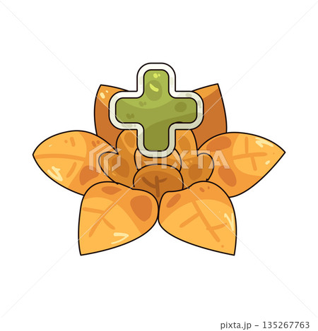 illustration of Flower with plus sign illustration of Flower with plus sign 135267763