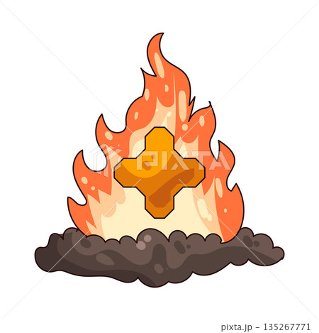 illustration of Flame with plus signのイラスト素材 [135267771] - PIXTA