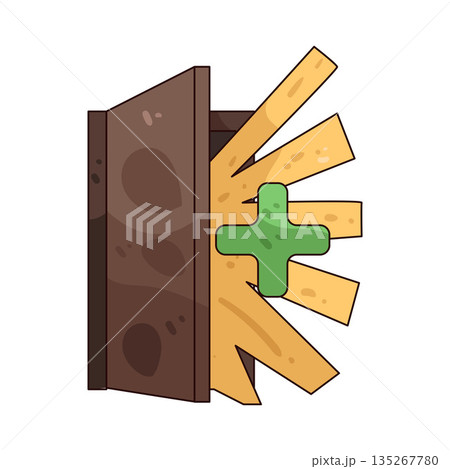 illustration of Open door with plus sign illustration of Open door with plus sign 135267780