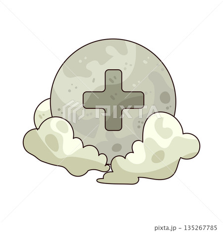 illustration of moon with plus sign illustration of moon with plus sign 135267785
