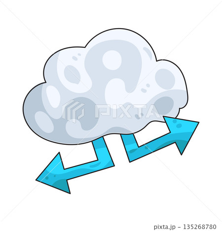 illustration of cloud computing illustration of cloud computing 135268780