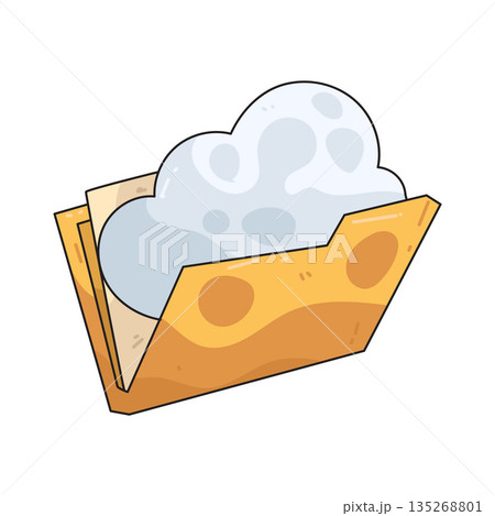 illustration of cloud folder illustration of cloud folder 135268801