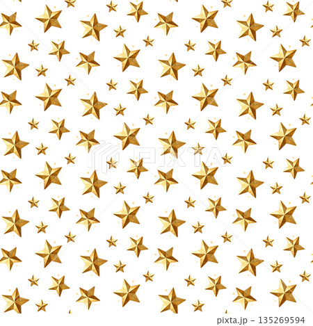 Golden star seamless pattern for fabric and surface design  135269594
