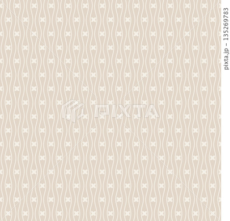 Warm Beige Wavy Stripe Floral Pattern Warm Beige Wavy Stripe Floral Pattern 135269783