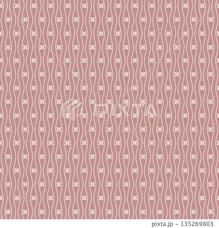 Dusty Rose Wavy Stripe Floral Pattern Dusty Rose Wavy Stripe Floral Pattern 135269803