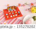 ひなまつり｜桃の花と菜の花と三色団子 135270202