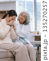 Stressed female patient are treated by a psychologist or psychiatrist in a psychiatric clinic or hospital. 135270257