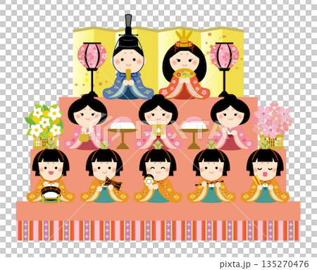 可愛的雛田插畫 - 雛祭 可愛的雛田插畫 - 雛祭 135270476