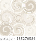 抽象的なホワイトチョコレートの渦巻き模様のマーブル背景 抽象的なホワイトチョコレートの渦巻き模様のマーブル背景 135270584