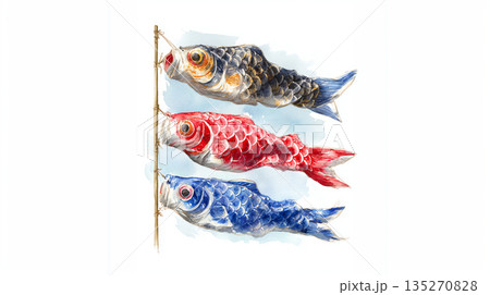 こいのぼりのイラスト 135270828