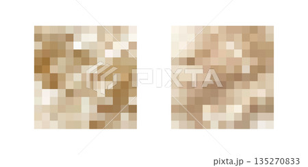 Square pixelated blocks in skin color as a censor mark, privacy or prohibited content TV protection Square pixelated blocks in skin color as a censor mark, privacy or prohibited content TV protection 135270833