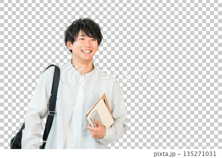 教科書,本を持つ学生,大学生（進学,受験,キャンパスライフ） 135271031