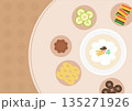 Vector illustrations of Korean traditional foods. 135271926