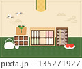 Vector illustrations of Korean traditional gifts. 135271927