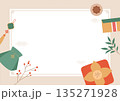 Vector illustrations of Korean traditional gifts. 135271928