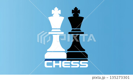 Chess sign illustration flat style design...のイラスト素材 [135273301] - PIXTA