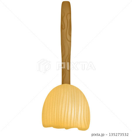 broom for sweeping hand drawn transparency illustration  135273532