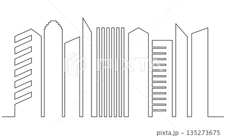 city one line graphic city one line graphic 135273675