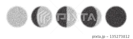 Spray illustration of Moon phases. Spray illustration of Moon phases. 135273812