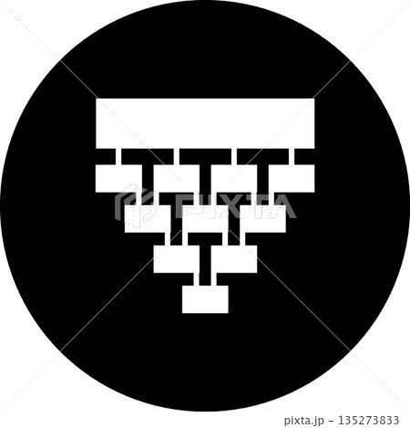 Inverted Pyramid Schema Icon - Silhouette Organizational Hierarchy and Database Structure Symbol Inverted Pyramid Schema Icon - Silhouette Organizational Hierarchy and Database Structure Symbol 135273833