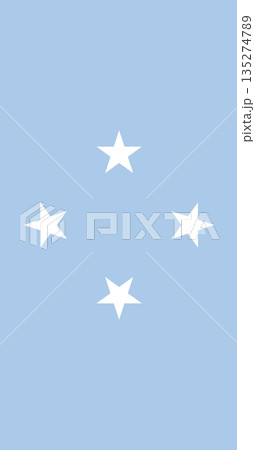 Federated States of Micronesia vertical flag in official colors, dimensions and aspect ratio. Vector flag symbolizing national pride, identity, heritage, patriotism and authority 135274789