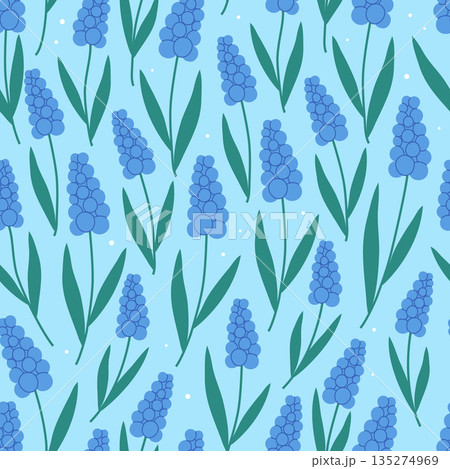 Seamless muscari flower pattern Seamless muscari flower pattern 135274969