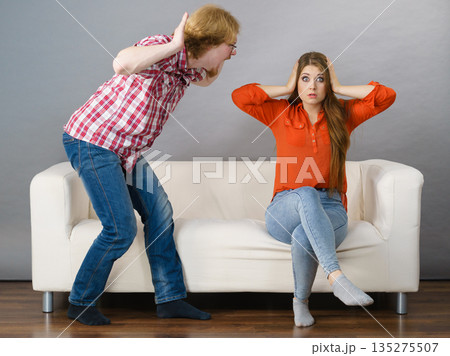 Man and woman having fight 135275507