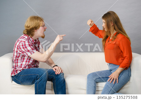 Man and woman having fight Man and woman having fight 135275508