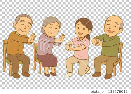 高齢者レクレーション_体操 高齢者レクレーション_体操 135276011