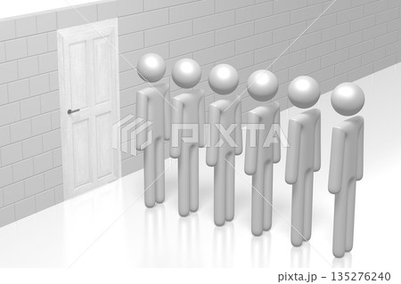 3D queue, patience concept 3D queue, patience concept 135276240