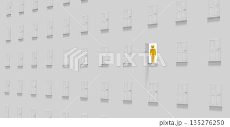 3D cartoon character, doors 135276250