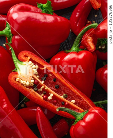 Fresh ripe red tomato slices and onion on a white plate create a healthy organic vegetable food salad with juicy raw ingredients for a vegetarian diet 135276966