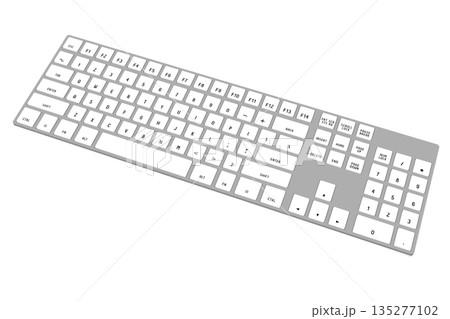 3D modern computer keyboard 135277102