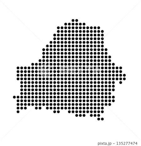 Belarus country dotted map. Black spot pixel illustration isolated on white background. Vector circle mosaic. Belarus country dotted map. Black spot pixel illustration isolated on white background. Vector circle mosaic. 135277474