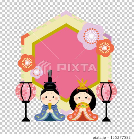 可愛的女兒節相框標題 可愛的女兒節相框標題 135277582