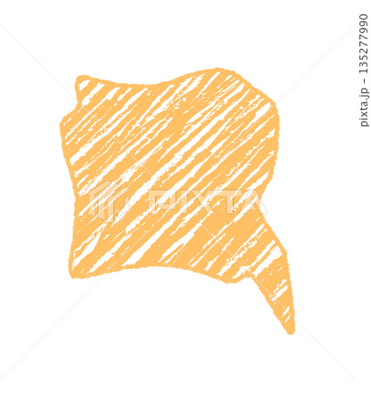 Organic wavy chat bubble sketch as diagonal crayon message element. Scribble talk bubble with graphic style, bold speech form and flowing outline, bright yellow for chat or conversation themed Organic wavy chat bubble sketch as diagonal crayon message element. Scribble talk bubble with graphic style, bold speech form and flowing outline, bright yellow for chat or conversation themed 135277990