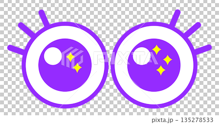 An illustration of two surprised eyes with big sparkling eyes An illustration of two surprised eyes with big sparkling eyes 135278533