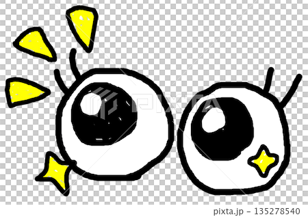An illustration of two surprised eyes with big sparkling eyes An illustration of two surprised eyes with big sparkling eyes 135278540