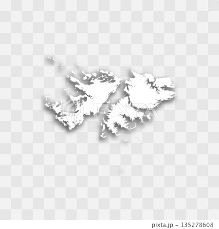 Falklands high detailed vector representation of country silhouette. White color on transparent background with dropped shadow. For educational, decorative, or informational use. Falklands high detailed vector representation of country silhouette. White color on transparent background with dropped shadow. For educational, decorative, or informational use. 135278608