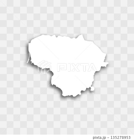 Lithuania high detailed vector representation of country silhouette. White color on transparent background with dropped shadow. For educational, decorative, or informational use. Lithuania high detailed vector representation of country silhouette. White color on transparent background with dropped shadow. For educational, decorative, or informational use. 135278953