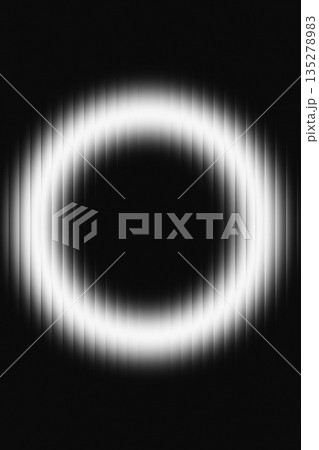 Futuristic White Energy Ring Isolated on Dark 135278983