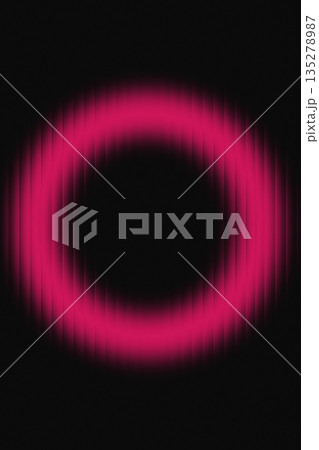 Futuristic Pink Energy Ring Isolated on Dark 135278987