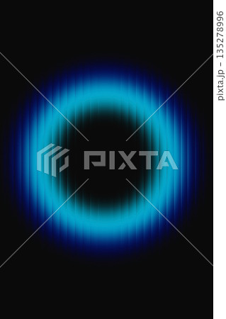 Vibrant Blue Digital Ring with Light Trails 135278996