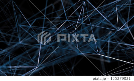 Abstract wireframe element. Computer generated 3d render 135279021