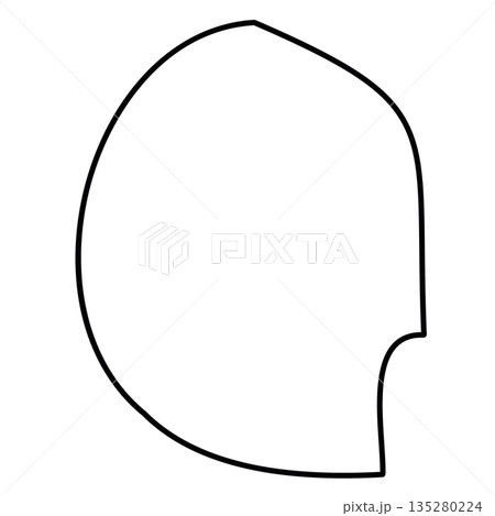 Swaziland - solid black outline border map of country area. Simple flat vector illustration. 135280224