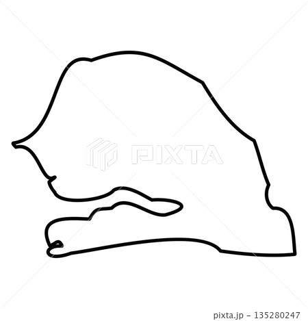 Senegal - solid black outline border map of country area. Simple flat vector illustration. Senegal - solid black outline border map of country area. Simple flat vector illustration. 135280247