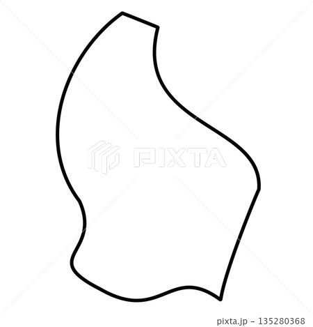 Luxembourg - solid black outline border map of country area. Simple flat vector illustration. Luxembourg - solid black outline border map of country area. Simple flat vector illustration. 135280368