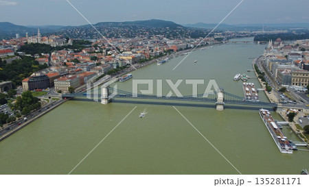 Budapest city and Danube river Budapest city and Danube river 135281171