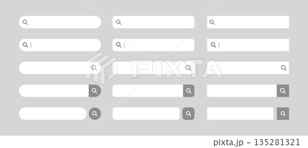 検索窓・検索バーのイラスト素材 セット Search bar illustration set 検索窓・検索バーのイラスト素材 セット Search bar illustration set 135281321